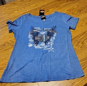 NWT Harley Davidson Tshirt Blue Size XL